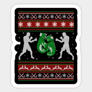 Boxing Ugly Christmas Sweater Sticker